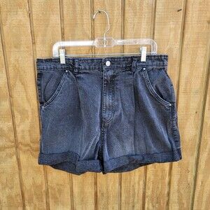 Refuge MOM Denim Shorts Black Wash Womens Size 13